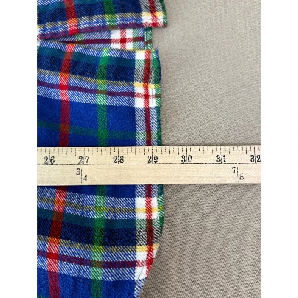 Polo Ralph Lauren Shirt Mens Large Blue Plaid Flannel Classic Fit Button Up -
